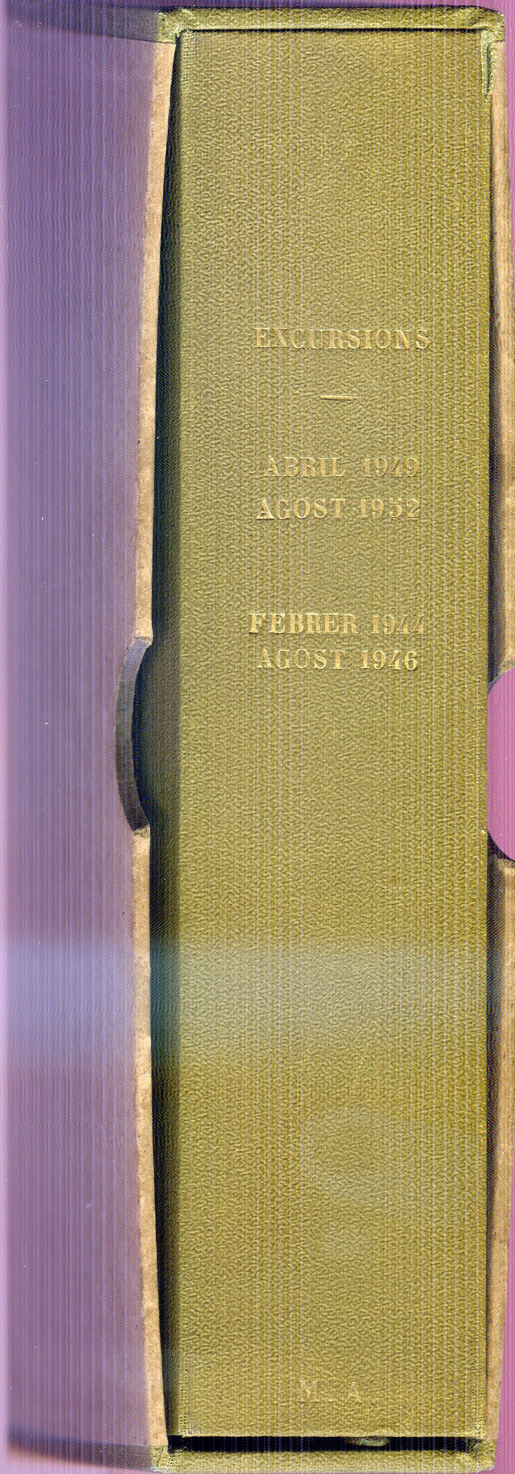 Excursions : Abril 1949 Agost 1952 : Febrer 1944 Agost 1946 - Portada